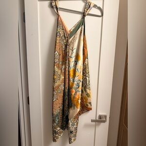 Anthropologie brand Tiny Floral and Paisley Print bandana romper—stunning